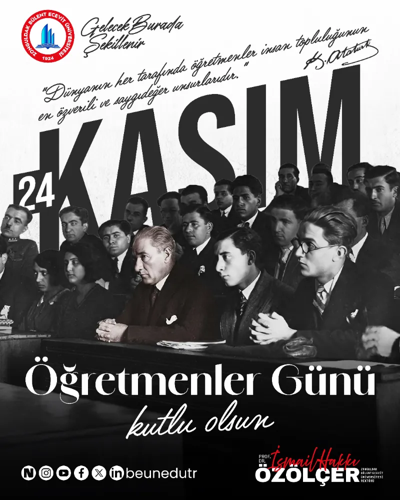 Rektör Özölçer’den 24 Kasım Öğretmenler Günü Mesajı