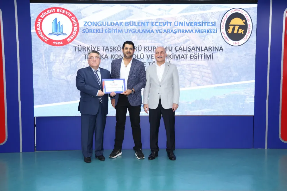 Madenlerde Tabaka Kontrolü ve Tahkimat Eğitimi Belge Takdim Töreni Gerçekleşti