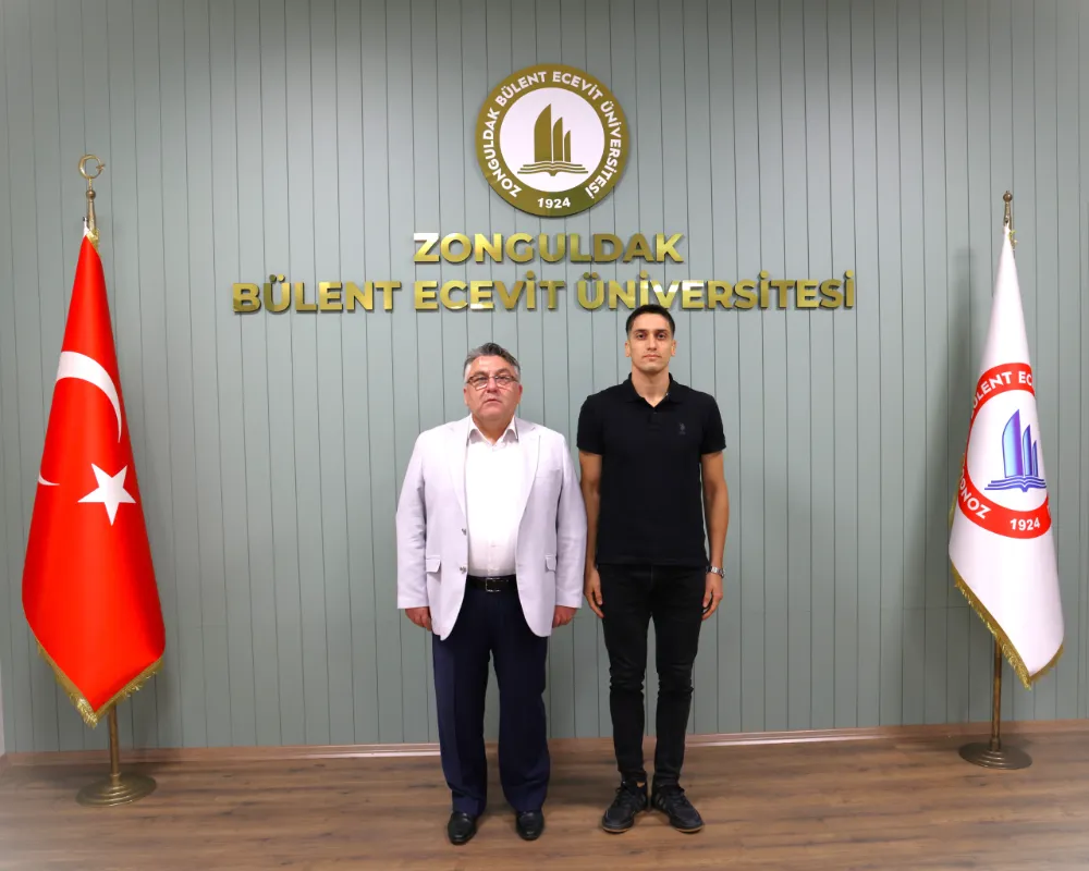 BEUN’un Gururu Millî Sporcu Doğukan Kilcioğlu’dan Rektör Özölçer’e Veda Ziyareti